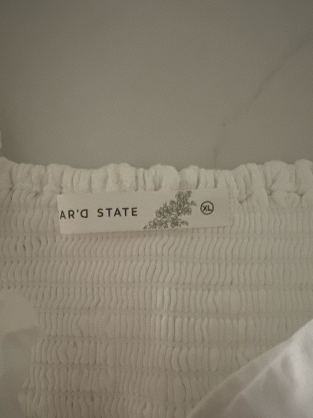 Altar'd State White Embroidered Ruffle Crop Top - Picture 2 of 3
